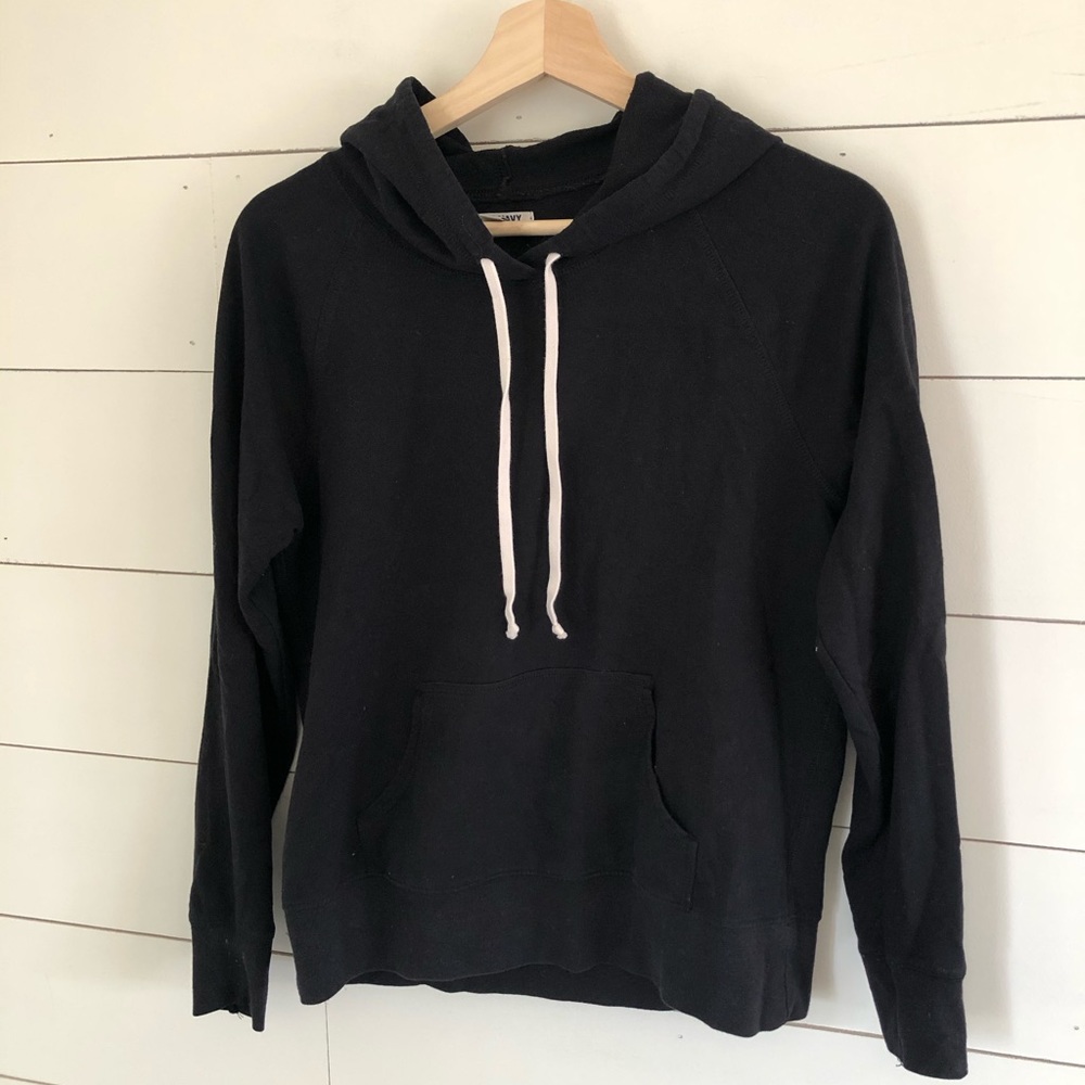Black casual hoodie -